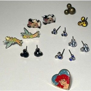 Lot #9 45 piece Small Studs Disney Minnie Tinkerbell, Animals, Insects